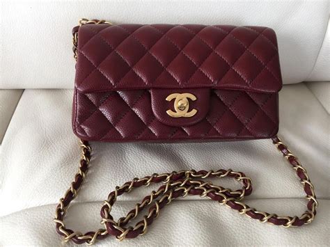 chanel mini burgundy 2017|Chanel handbags flap.